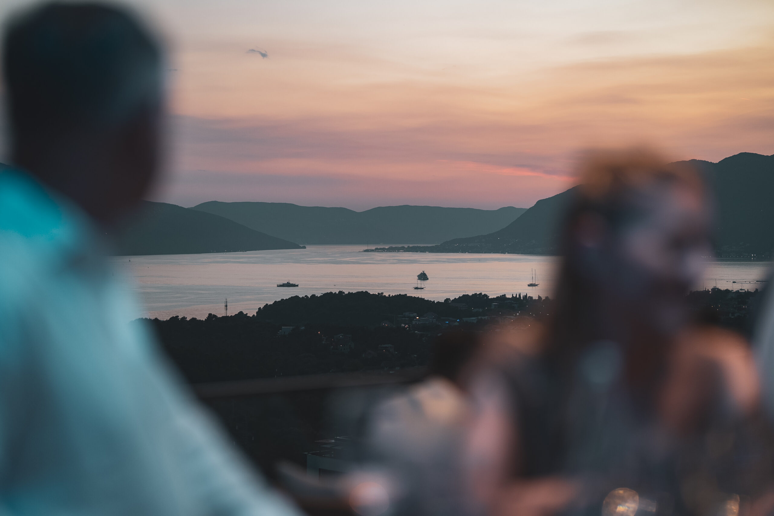 Sunset atmosphere at Cielo overlooking Montenegro